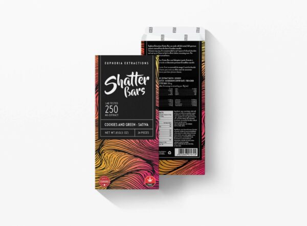 Euphoria Extractions – 500mg Shatter Bar – Milk Chocolate (Sativa) | Haute Health Canada