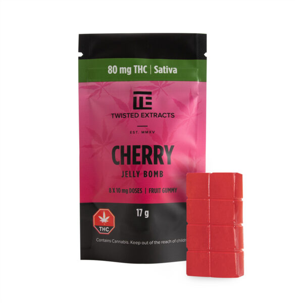 Twisted Extracts – Cherry Jelly Bomb – Sativa – 80mg THC | Haute Health Canada