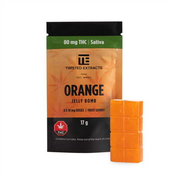 Twisted Extracts – Orange Jelly Bomb – Sativa – 80mg THC | Haute Health Canada