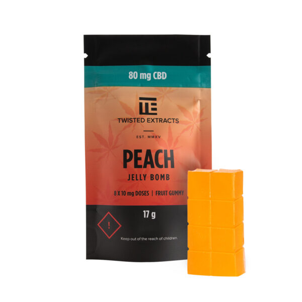 Twisted Extracts – Peach Jelly Bombs – CBD | Haute Health Canada