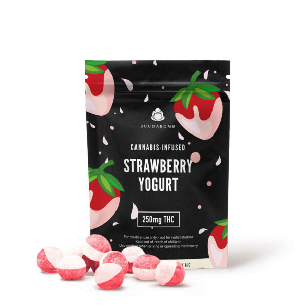 Buudabomb – Strawberry Yogurt Explosion – 250mg THC | Haute Health Canada