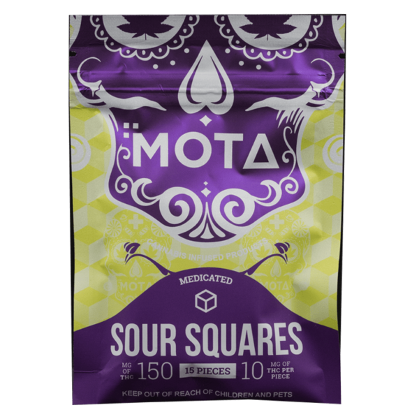 MOTA Edibles – Sour Squares – 150mg THC | Haute Health Canada