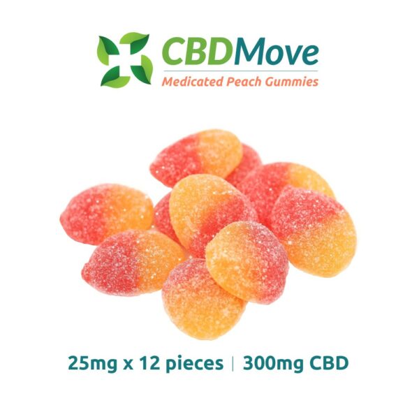 CBD Move – CBD Gummies – Vegan Peaches – 100mg | Haute Health Canada