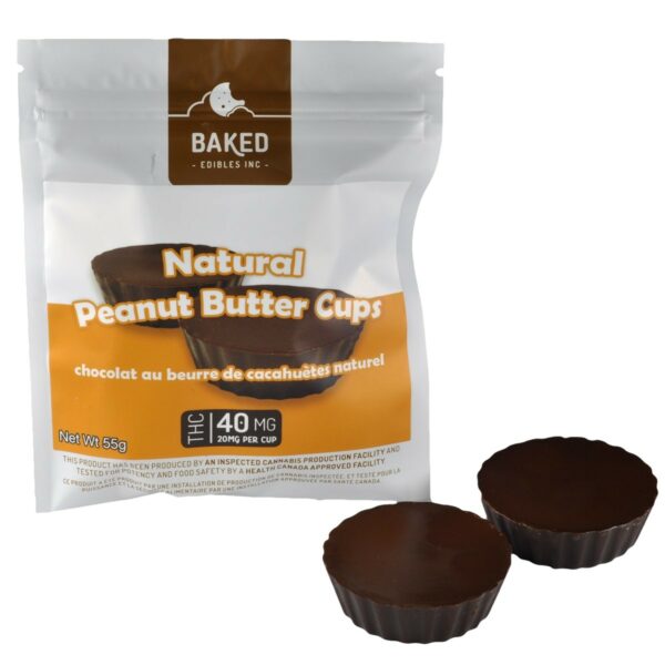 Baked Edibles – Chocolate Mini Peanut Butter Cups 40mg THC | Haute Health Canada