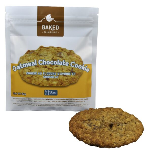 Baked Edibles – Cookie – Oatmeal Chocolate 15mg THC | Haute Health Canada