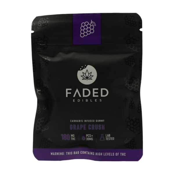 Faded Edibles – Grape Crush – 180mg | Haute Health Canada