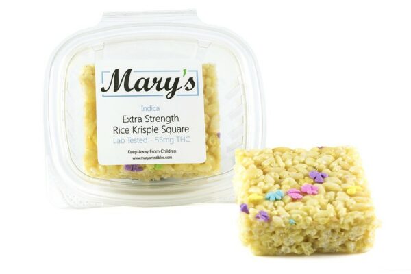 Mary’s Medibles – Extra Strength Rice Krispie Square – 55mg THC (Indica) | Haute Health Canada