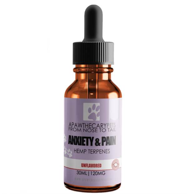 Apawthecary Pets – Anxiety & Pain Tincture – Unflavoured 120mg | Haute Health Canada