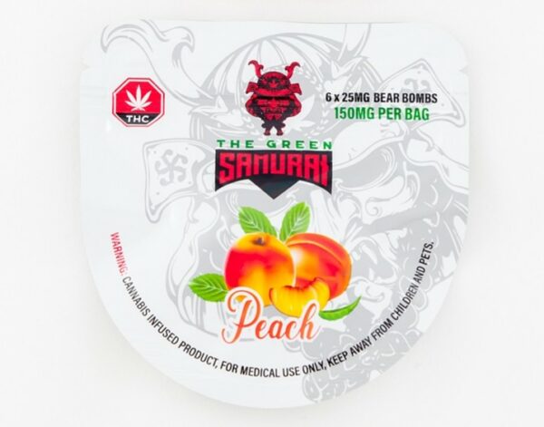 The Green Samurai – Peach Gummies – 150mg | Haute Health Canada