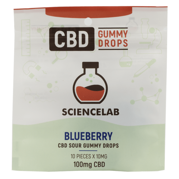 Sciencelab – CBD Sour Gummy Drops – Blueberry 100mg CBD | Haute Health Canada