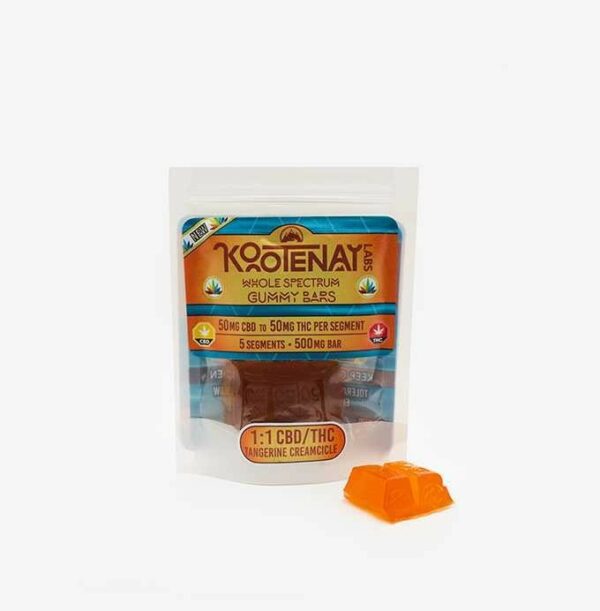 Kootenay Labs – 1:1 Tangerine Creamsicle Gummy – (500mg total) | Haute Health Canada