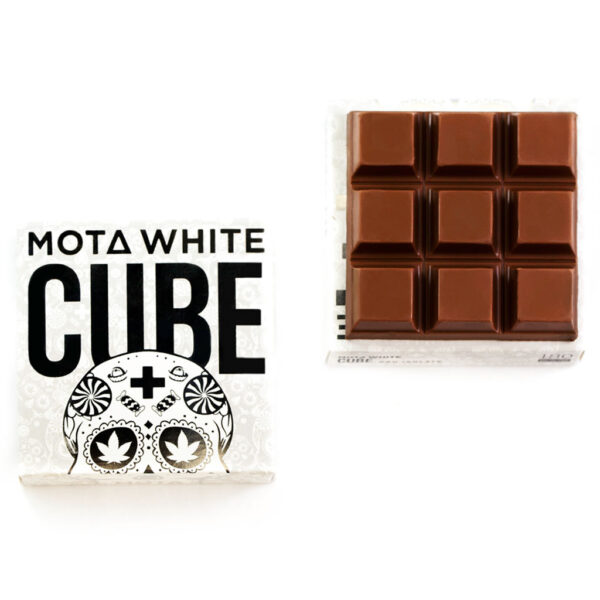 MOTA White Cube – 180mg CBD Milk Chocolate Cube | Haute Health Canada