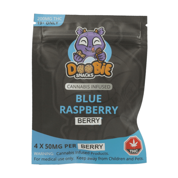 Doobie Snacks – Blue Raspberry – 200mg THC | Haute Health Canada