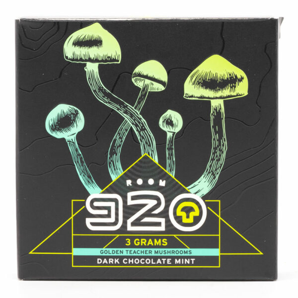 Room 920 – Mushroom Chocolate Bar – Dark Chocolate Mint – 3 grams | Haute Health Canada