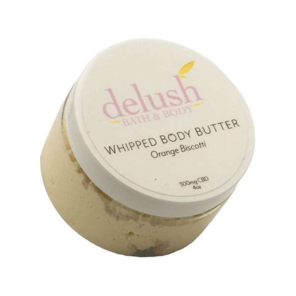 Delush Bath and Body – Whipped Body Butter – Orange Dreamsicle 300mg CBD | Haute Health Canada