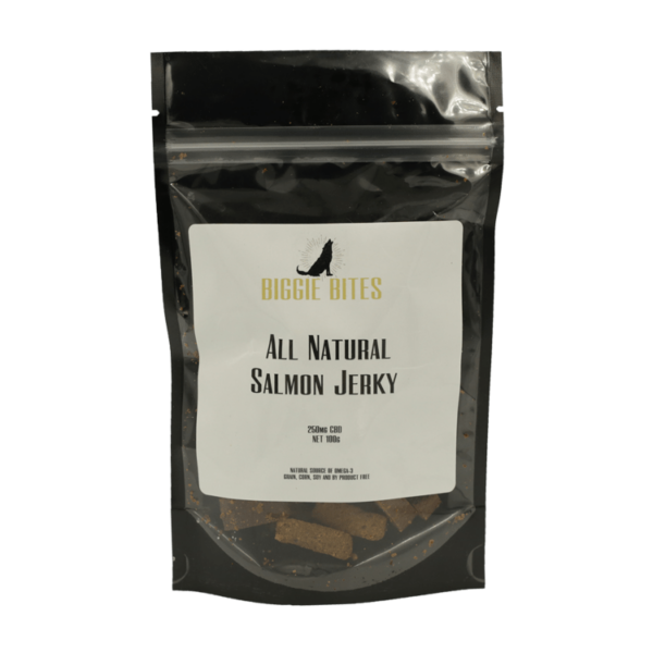 Biggie Bites – All Natural Salmon Jerky – 250mg CBD | Haute Health Canada