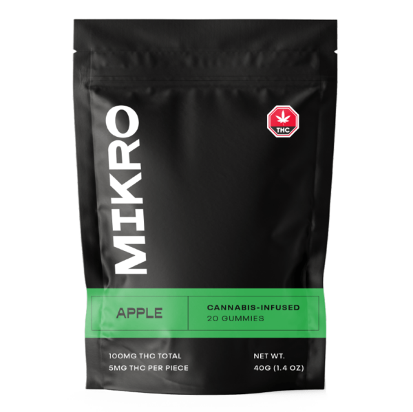 Mikro – THC Gummies – 100mg THC – Apple | Haute Health Canada