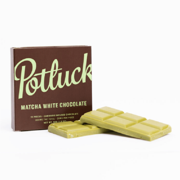 Potluck – Infused Chocolate – Matcha White Chocolate – 300mg THC | Haute Health Canada