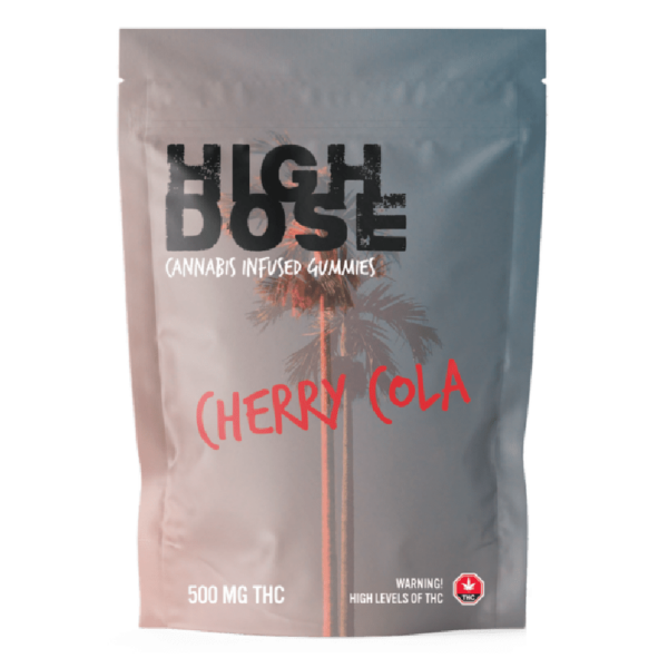 High Dose – cannabis Infused Gummies – Cherry Cola – 500mg/1500mg | Haute Health Canada