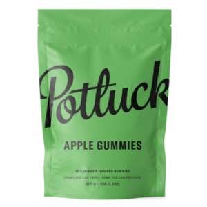 Potluck Extracts – Apple Gummies (1:1) – 100mg THC / 100mg CBD | Haute Health Canada