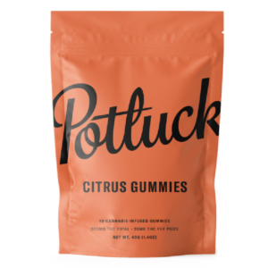 Potluck Extracts – Citrus Gummies – 200mg THC | Haute Health Canada