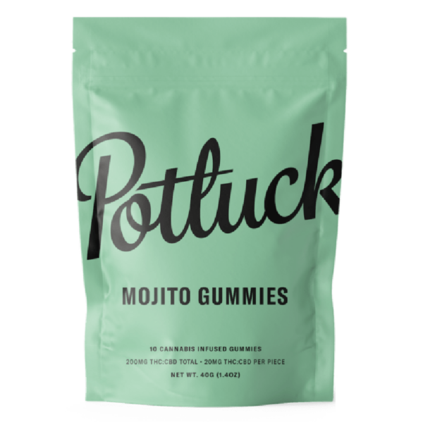 Potluck Extracts – Mojito Gummies (1:1) – 100mg THC / 100mg CBD | Haute Health Canada