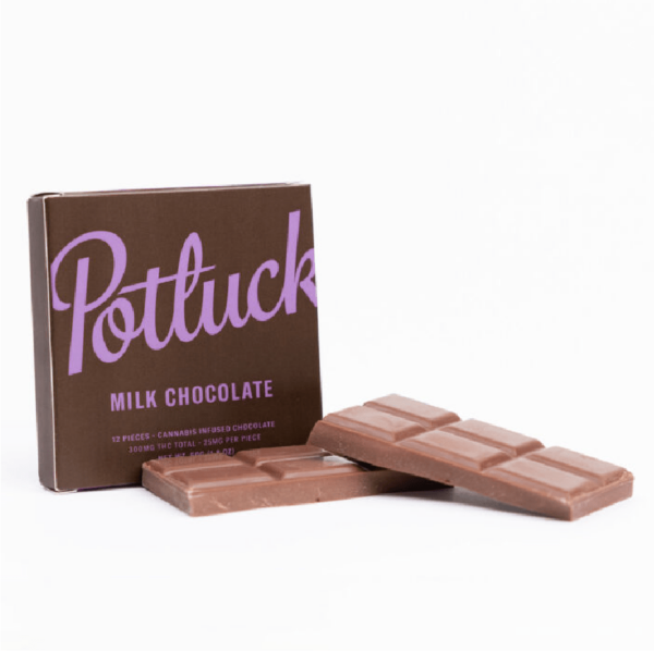 Potluck – Infused Chocolate – Milk Chocolate – 300mg THC | Haute Health Canada